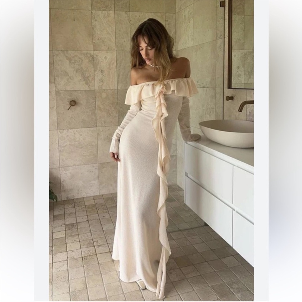 Arcina Ori Mila Crème Maxi Dress NWT - Picture 10 of 17